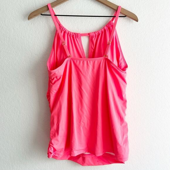 LA BLANCA ISLAND GODDESS HIGH NECK KEYHOLE TANKINI SIZE 16W - Picture 2 of 5